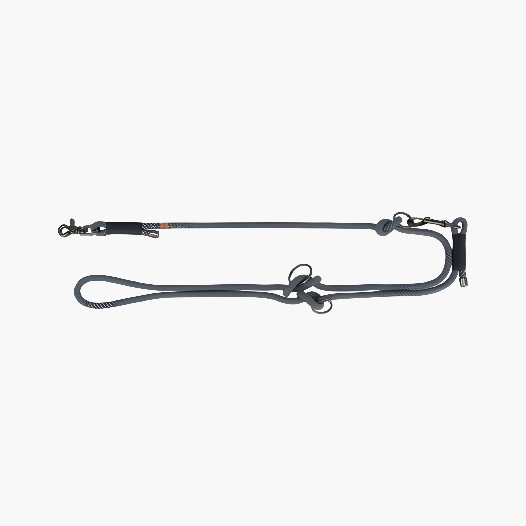 Trixie Hundeleine aus weichem Seil, verstellbar, Schwarz/Grau