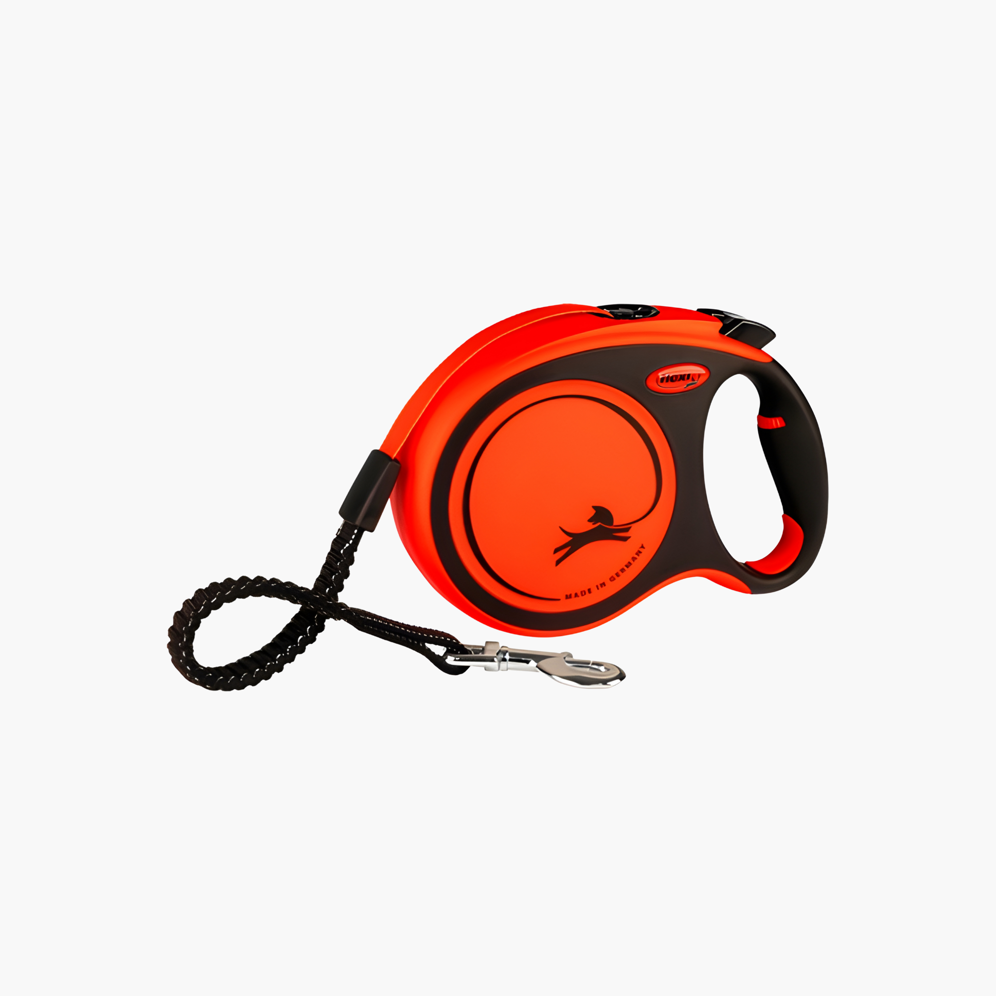 Flexi hondenriem rolijn oranje zwart – automatische oprolbare hondenlijn