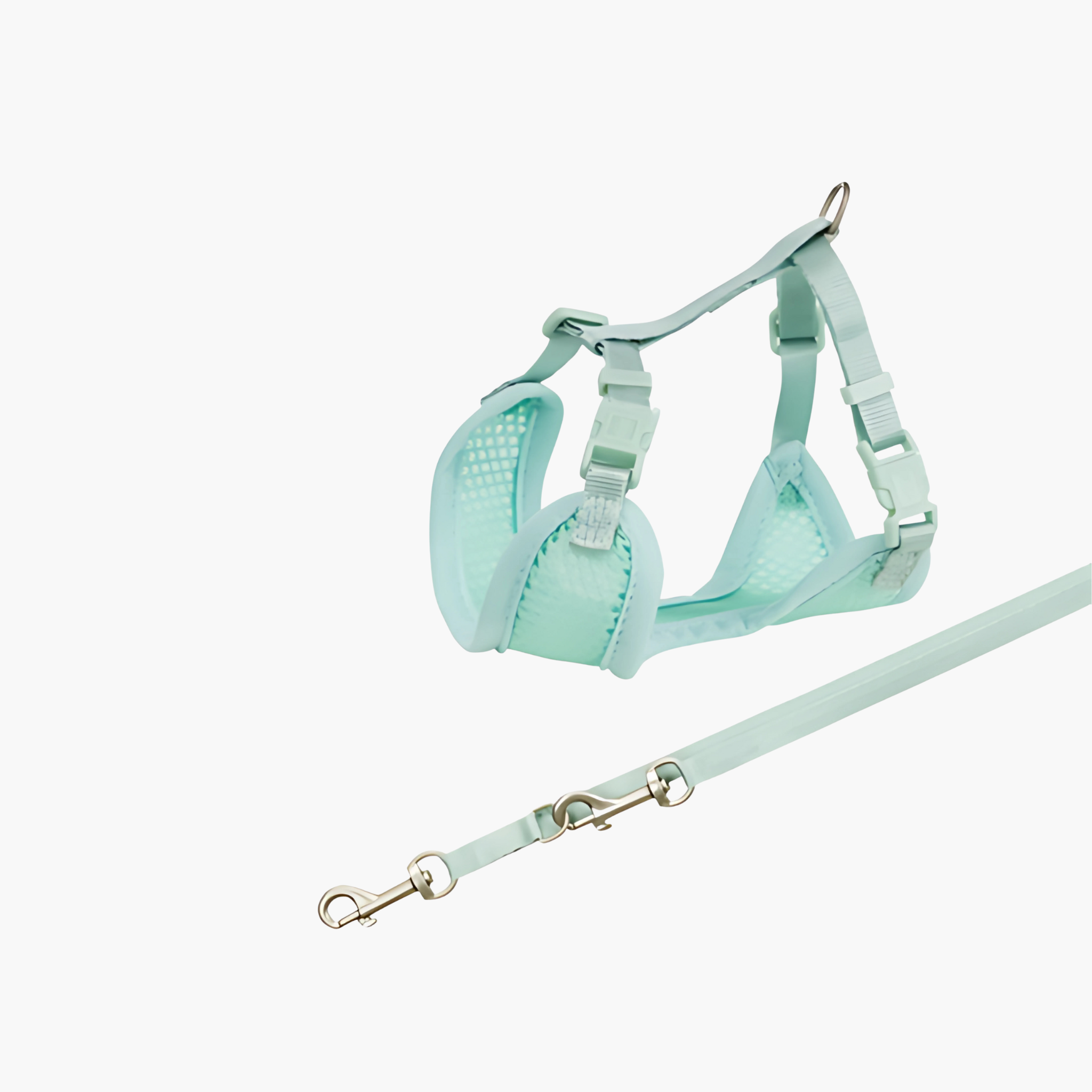 Trixie Junior Puppytuig Soft Met Riem voor honden in mint - verstelbaar en comfortabel hondentuig